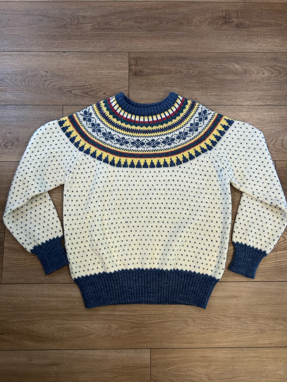 Vintage 80s 90s Laura Gayle Nordic Fair Isle Sweater XL